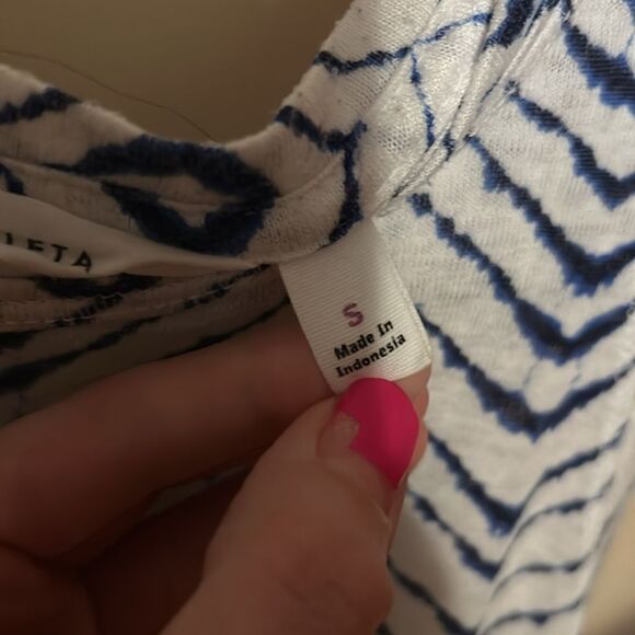 Athleta Small Women Breezy Arrowhead Tank Top Active Crew Neck Chevron - Picture 5 of 7